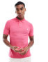 Polo Ralph Lauren icon logo slim fit pique polo in pink