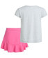 Toddler & Little Girls 2-Pc. Heather Graphic T-Shirt and Skort Set