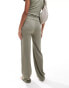 Vila stretch wide leg trouser co-ord in taupe