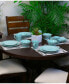 Malibu Waves 16 Piece Dinnerware Set in Turquoise