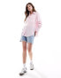 Bershka oversized striped shirt in pink