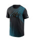 Men's Black Carolina Panthers Yard Line Fashion Asbury T-shirt