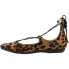 Sugar Starrstruck Leopard Lace Up Womens Brown Flats Casual STARRSTRUCK-LEO