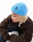 COLLUSION logo fisherman beanie in light blue