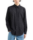 Men's Regular-Fit Tonal Logo Jacquard Button-Down Shirt