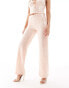 Kaiia sequin wide leg trousers co-ord in pale pink