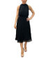 Women's Smocked-Waist Plisse Midi Dress