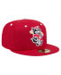 Men's Red Erie SeaWolves Theme Night Fauxback 59FIFTY Fitted Hat