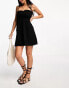 Esmee strappy beach summer dress in black