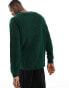 ASOS DESIGN knitted jumper with spliced cable detailing in green