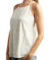 Juniors' Round-Neck Lace-Trim Sleeveless Top