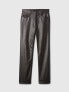 High Rise Recycled Vegan Leather '90s Straight Pants