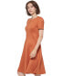 Women's Faux-Suede Short-Sleeve Dress