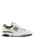 New Balance 550 trainers in white and khaki