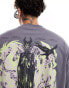 ASOS DESIGN Disney unisex oversized t-shirt with Maleficent print in grey