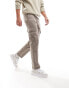 New Look cargo trouser with contrast stitch in light brown