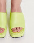 Monki chunky flatform slider sandal in lime green