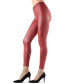 Women's Fever Red Faux Leather Leggings