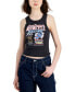 Juniors' Motorcycle Lace-Trim Tank Top