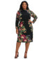 Plus Size Drapey Mock Neck Jersey Dress