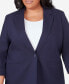 Plus Size Classic Fit Blazer Jacket