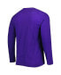 Men's Heathered Purple Phoenix Suns Left Chest Henley Raglan Long Sleeve T-shirt