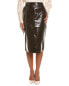 Jaclyn Smith Croc-Embossed Pencil Skirt Women's Brown 10