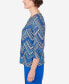 Women's Tradewinds Geometric Tile Split Neck Top