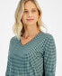 Women's V-Neck Long-Sleeve Sleep Shirt, Created for Macy's