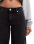 Weekday Ample low waist loose fit jeans in Ink Black