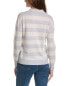 Forte Cashmere Striped Cashmere Polo Sweater Women's Grey Xs