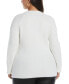 Plus Size Cutout Neck Sweater