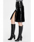 Women's Leather Fashion Skirt, Black