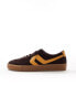 Levi's Sneak suede trainers with gumsole in brown and yellow