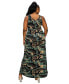 Plus Size Camo Essential Sleeveless Maxi Dress