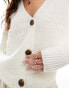 Vero Moda button through chunky rib cardigan in cream