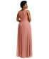 Womens Deep V-Neck Chiffon Maxi Dress