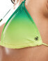 Candypants ombre triangle bikini top in olive green