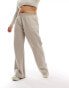 Kaiia Plus wide leg joggers in stone