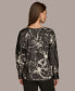 Donna Karan Women's Printed V-Neck Blouse