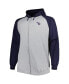 Men's Heather Gray Tennessee Titans Big and Tall Fleece Raglan Full-Zip Hoodie Jacket