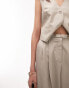 Topshop waistcoat in beige marl