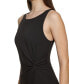 Twist-Front Scuba-Crepe Sheath Dress