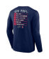 Men's David Ortiz Navy Boston Red Sox Stats Resume Long Sleeve T-shirt