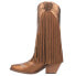 Dingo Gypsy Studded Fringe Metallic Snip Toe Cowboy Womens Brown Casual Boots D