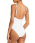 SIMKHAI Women's Noa Bustier One Piece Swimsuit White Size M