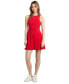 Women's Crewneck Sleeveless Fit & Flare Dress