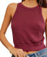 Women's Cotton Cropped High-Neck Tank