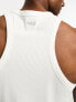 ASOS 4505 Icon ribbed training vest with quick dry in white