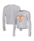 Women's Gray Tennessee Volunteers Boyfriend Cropped Long Sleeve T-shirt